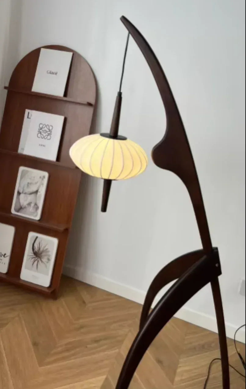 Handmade Bamboo Floor Lamp Tripod Lighting for Living Room