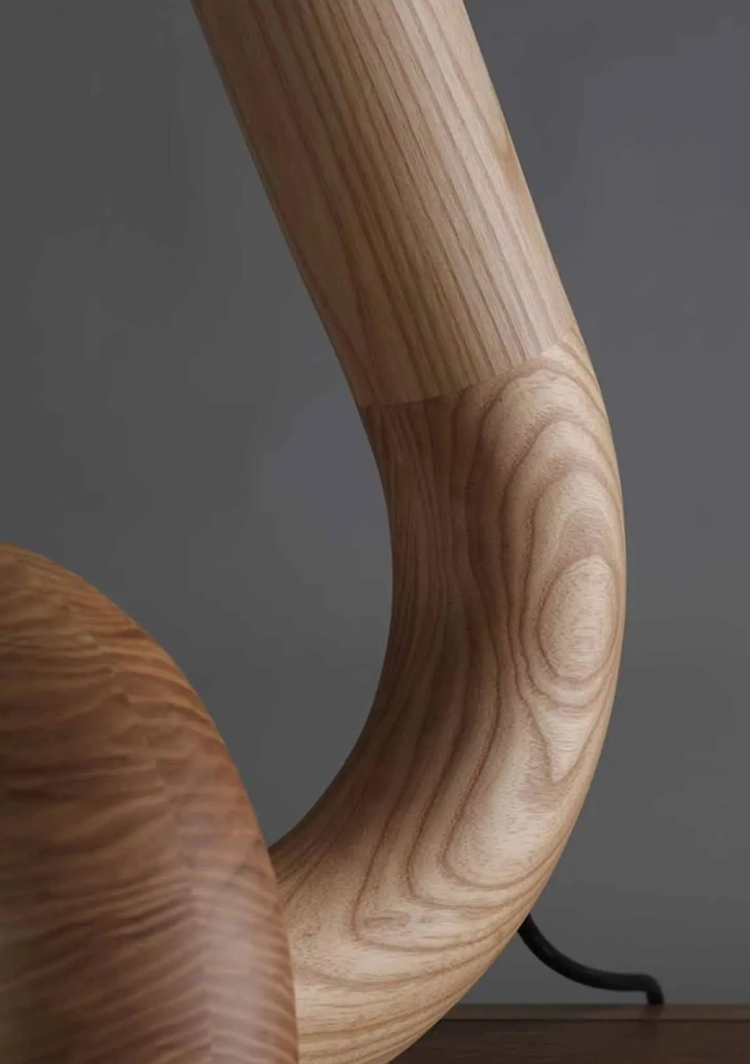 Vintage Solid Wood Table Lamp Bedside