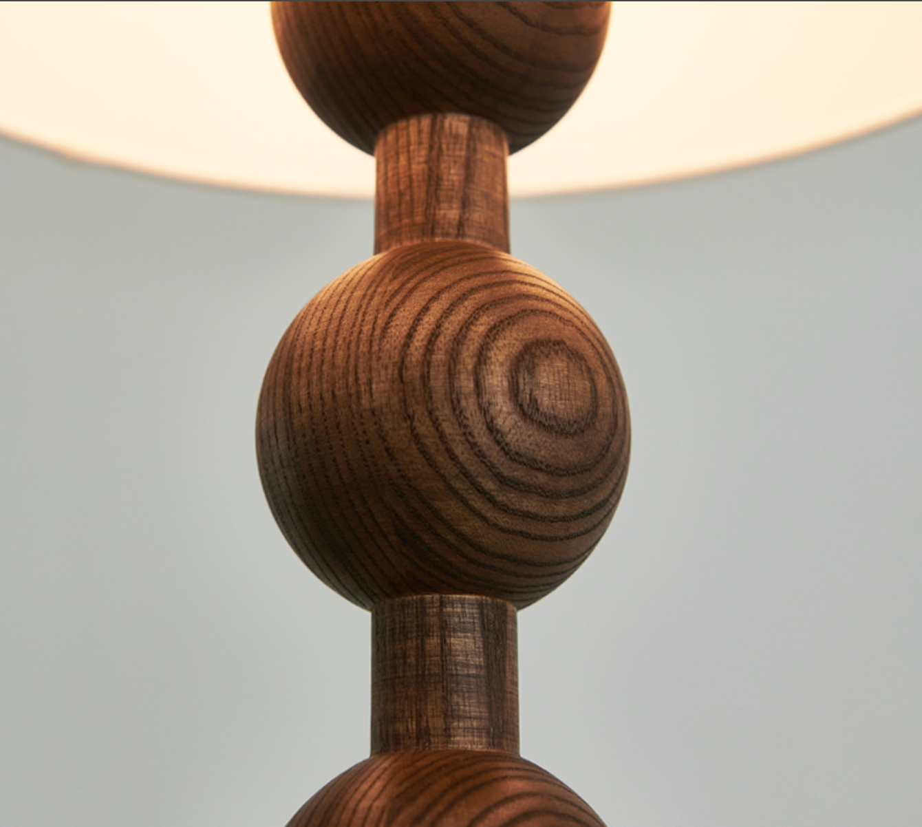 French Medieval Wabi-sabi Wooden Floor Lamp with Cloth Shade