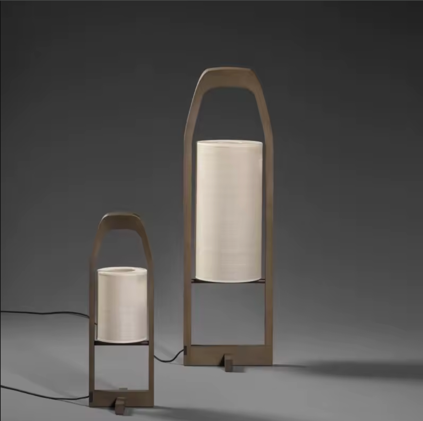 Japanese Wabi-sabi Solid Wood Table Lamp and Floor Lamp