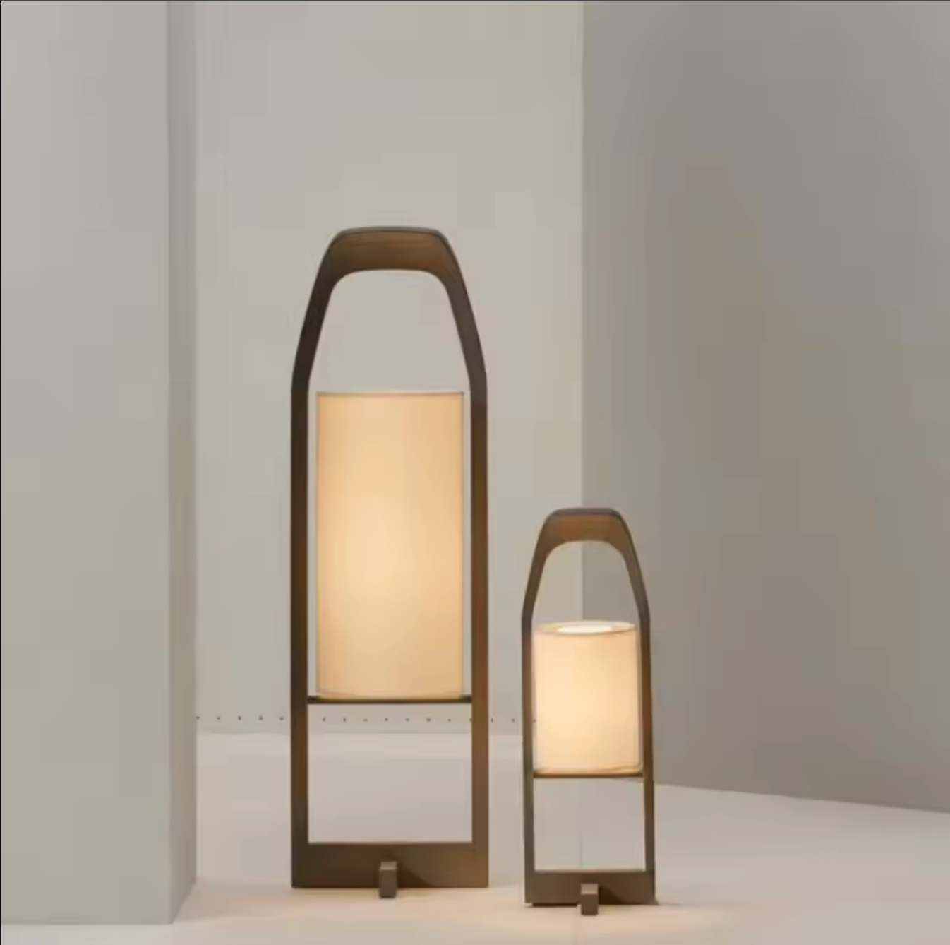 Japanese Wabi-sabi Solid Wood Table Lamp and Floor Lamp