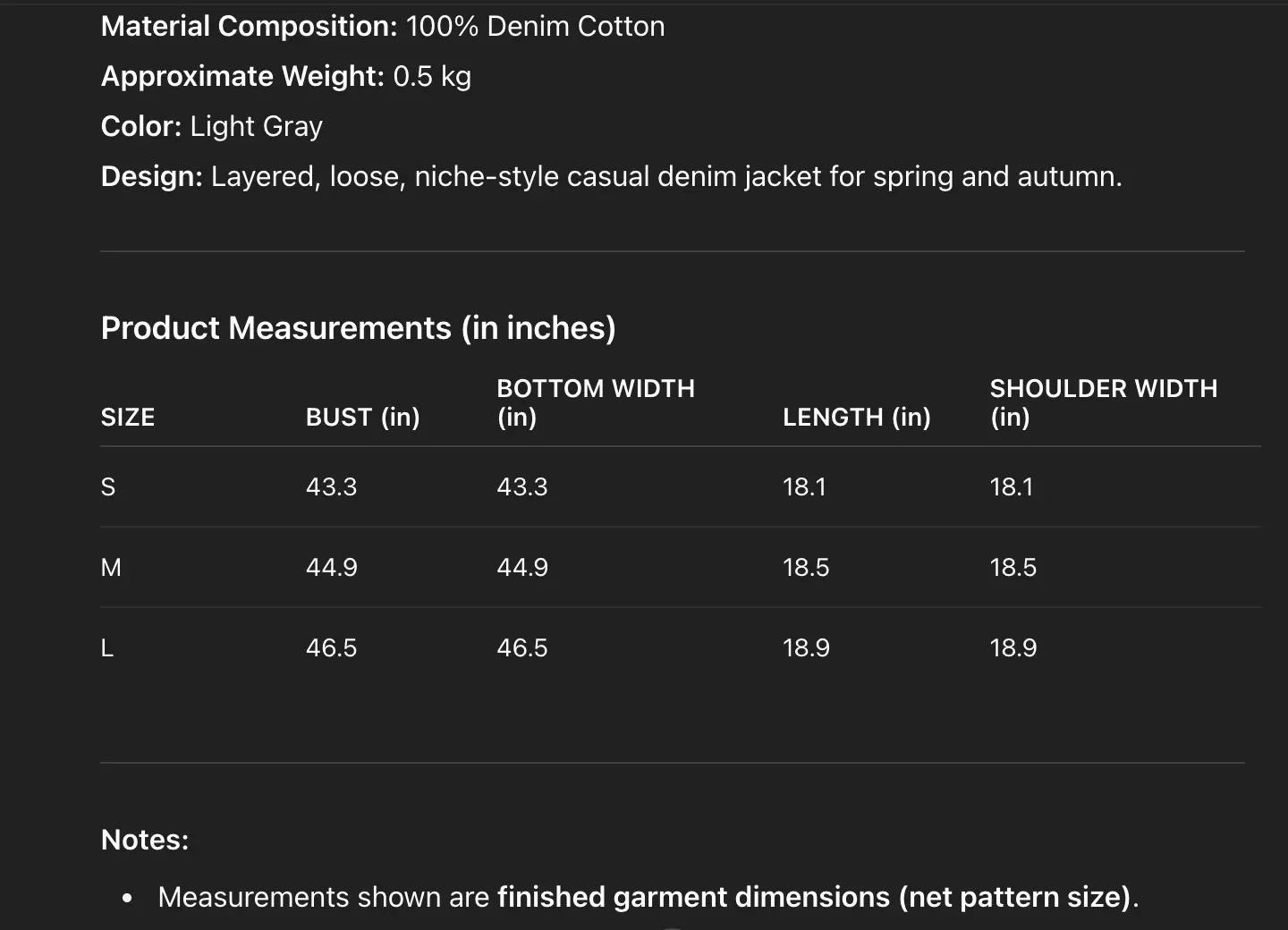 lightweight denim shirt long sleeves oversized womens