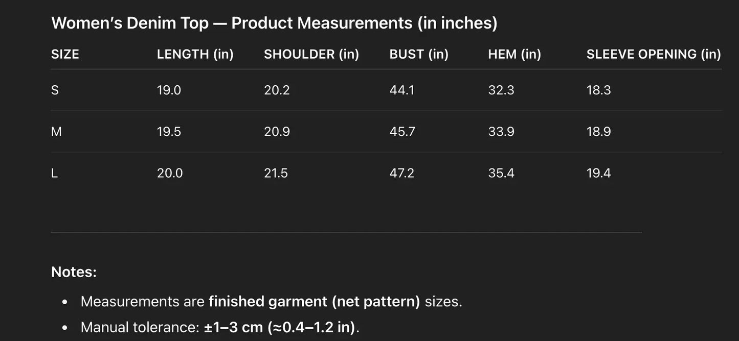 Cropped Jean Jacket for Women