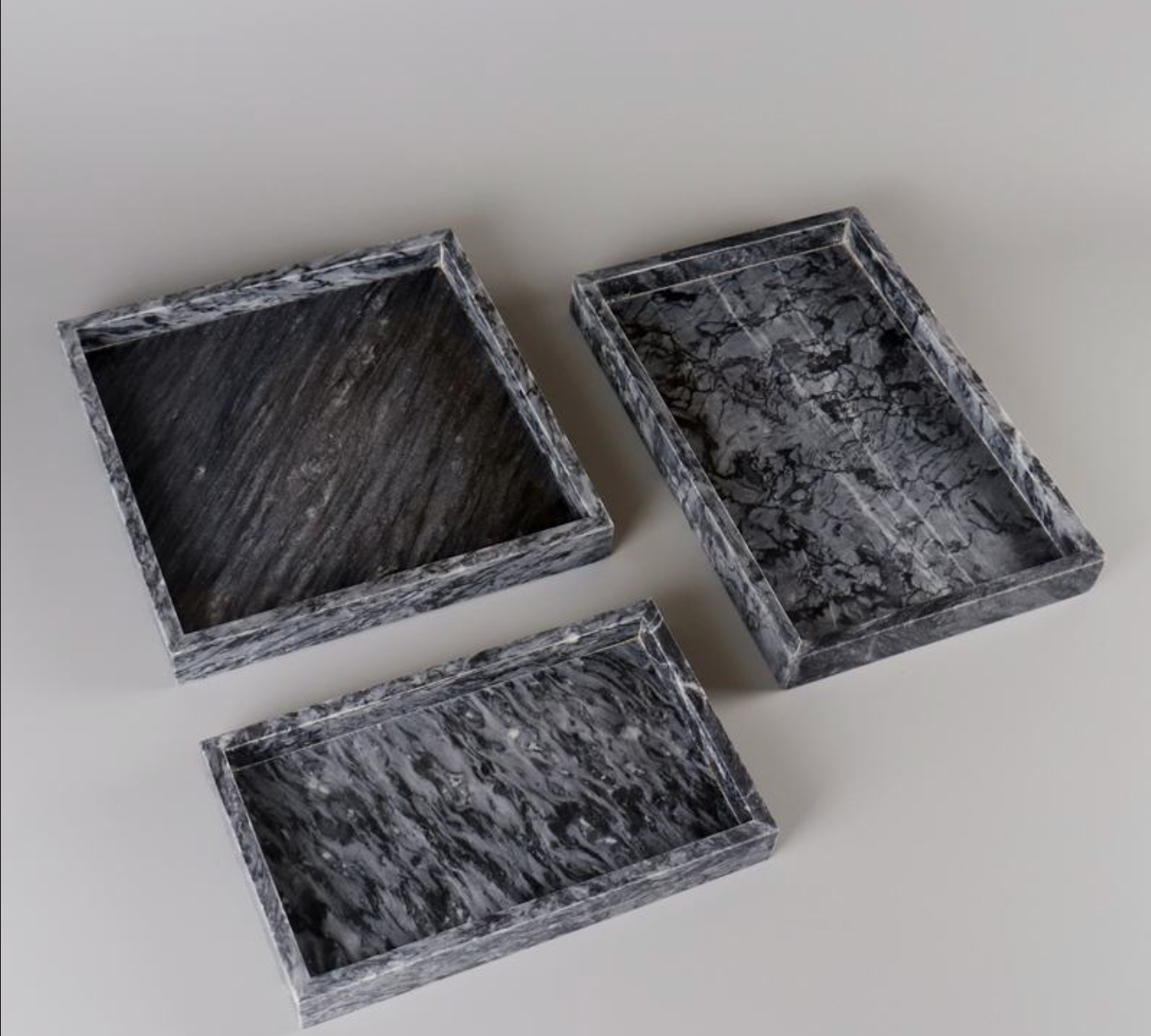 Black Natural Marble Bathroom Tray Luxury Hotel Vanity Organizer