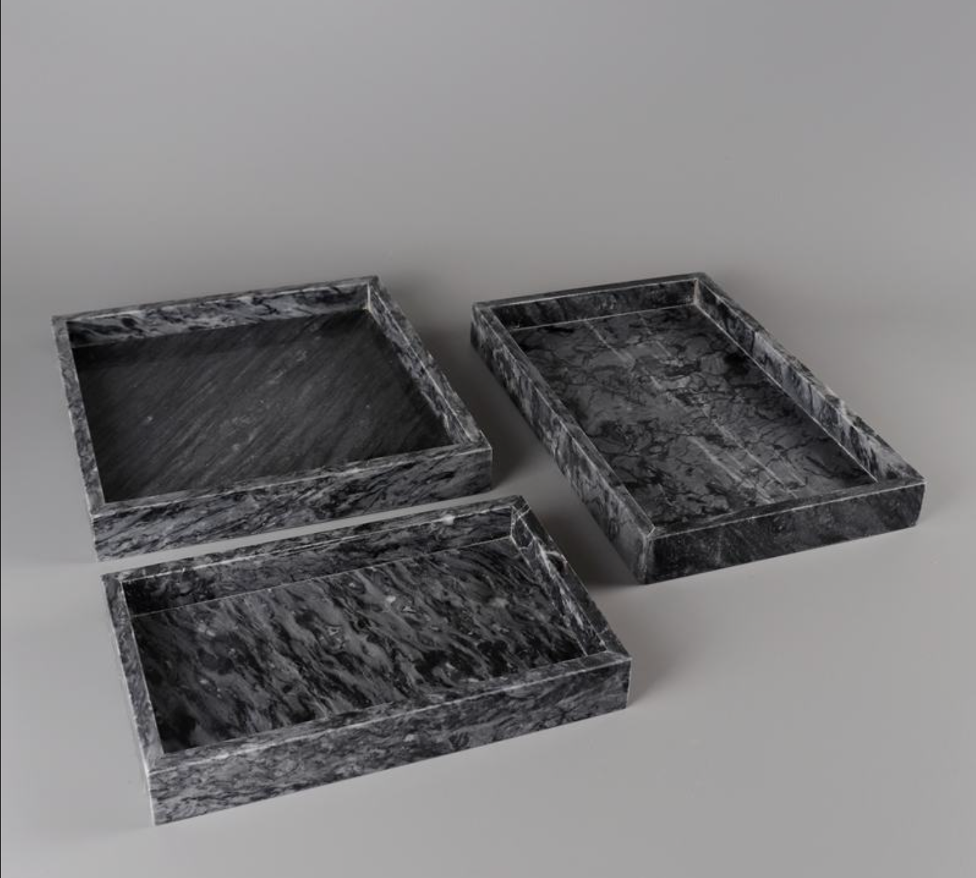 Black Natural Marble Bathroom Tray Luxury Hotel Vanity Organizer