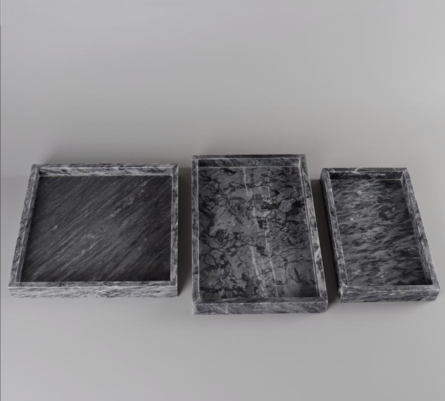 Black Natural Marble Bathroom Tray Luxury Hotel Vanity Organizer