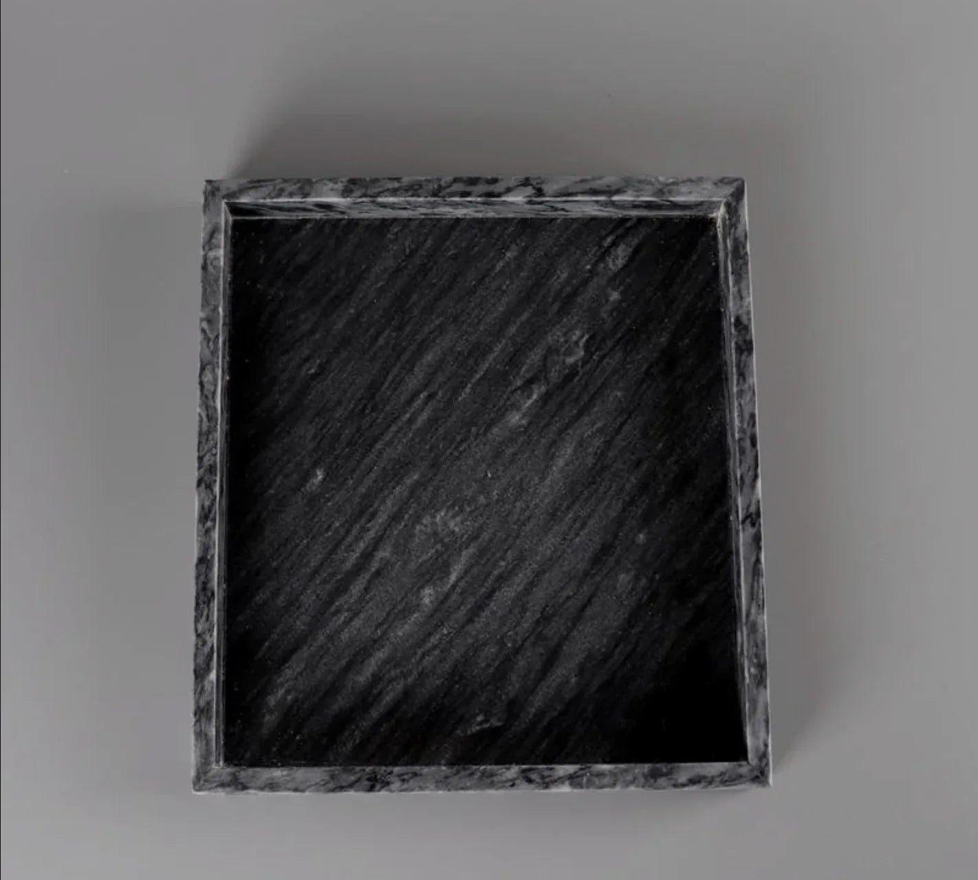 Black Natural Marble Bathroom Tray Luxury Hotel Vanity Organizer - Boho Living Room