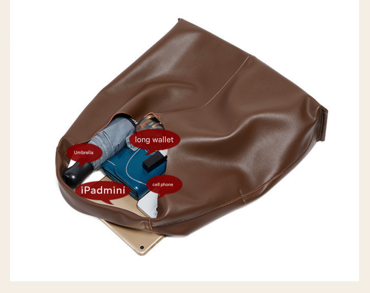 Women’s Genuine Leather Large Capacity Shoulder Tote Bag