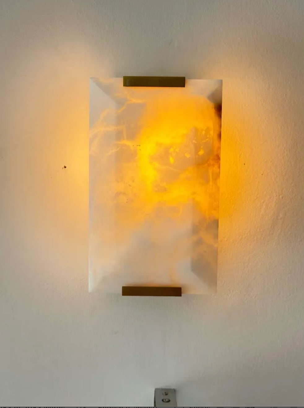 Modern Marble and Copper Wall Lamp Indoor Wall Sconce