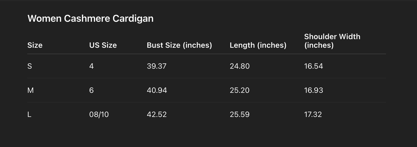 Women Genuine Cashmere Button Jacket Cardigan Coat