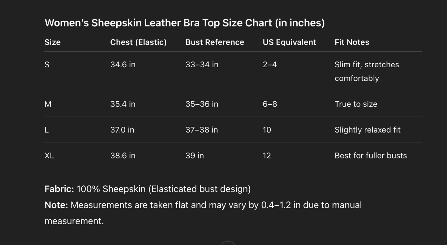 Women Genuine Leather Camisole Top With Zipper Back