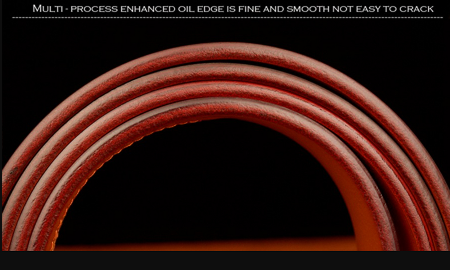 Men Dragon Buckle Cowhide Leather Belt