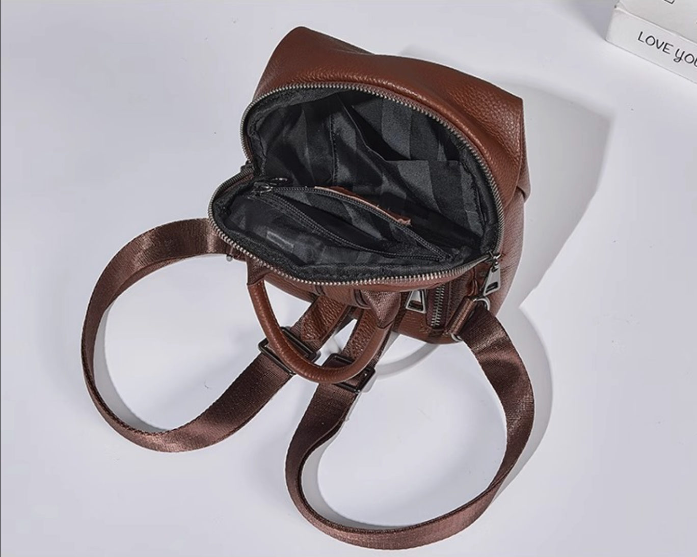 Women Mini Leather Backpack Purse Bag