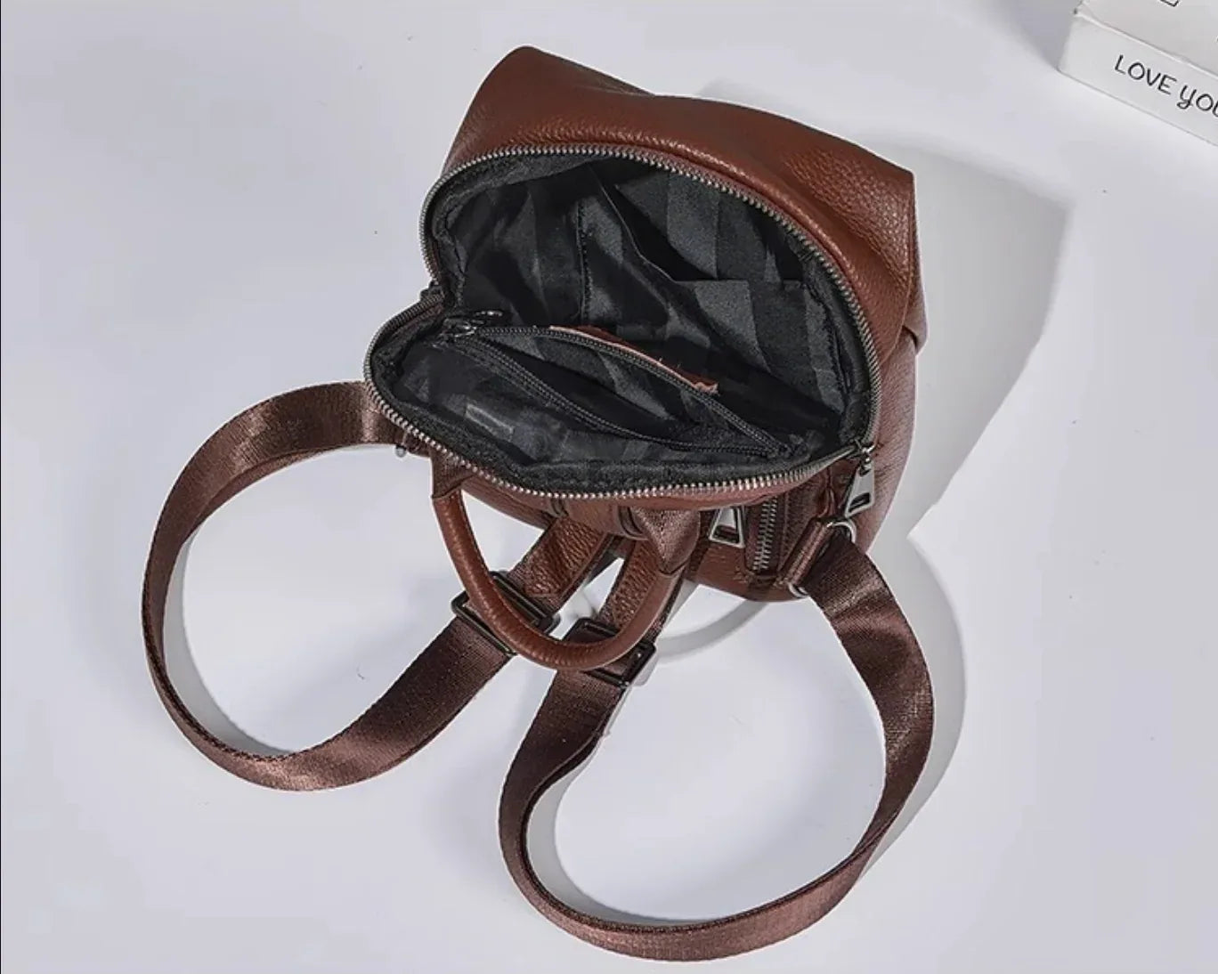 Women Mini Leather Backpack Purse Bag