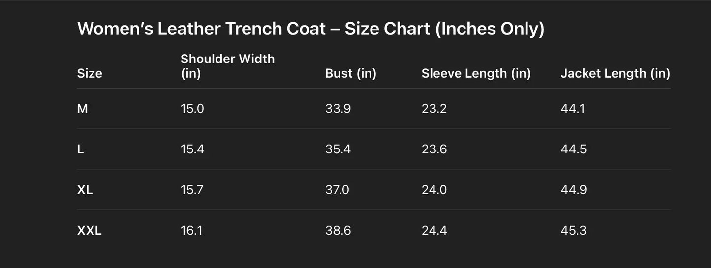 Women long leather trench motorcycle coat - Boho Living Room