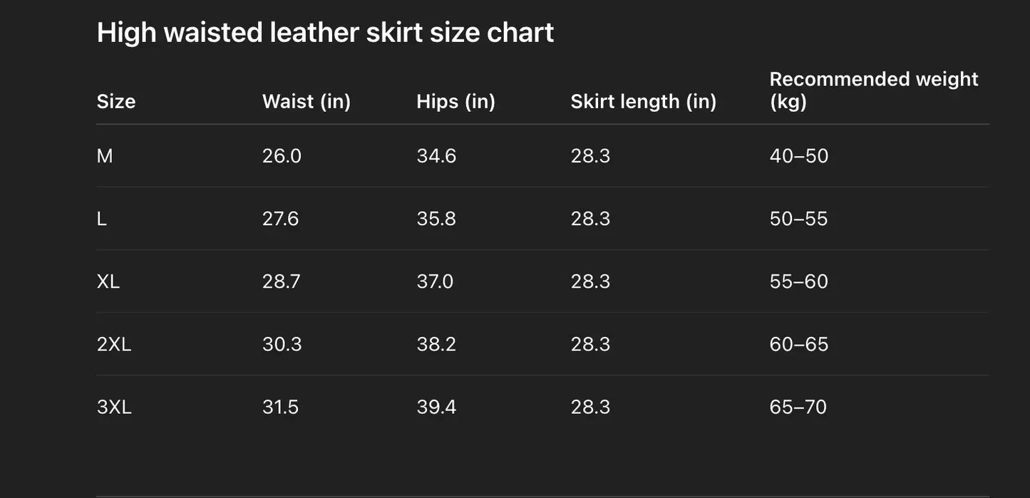 High waisted genuine leather midi skirt