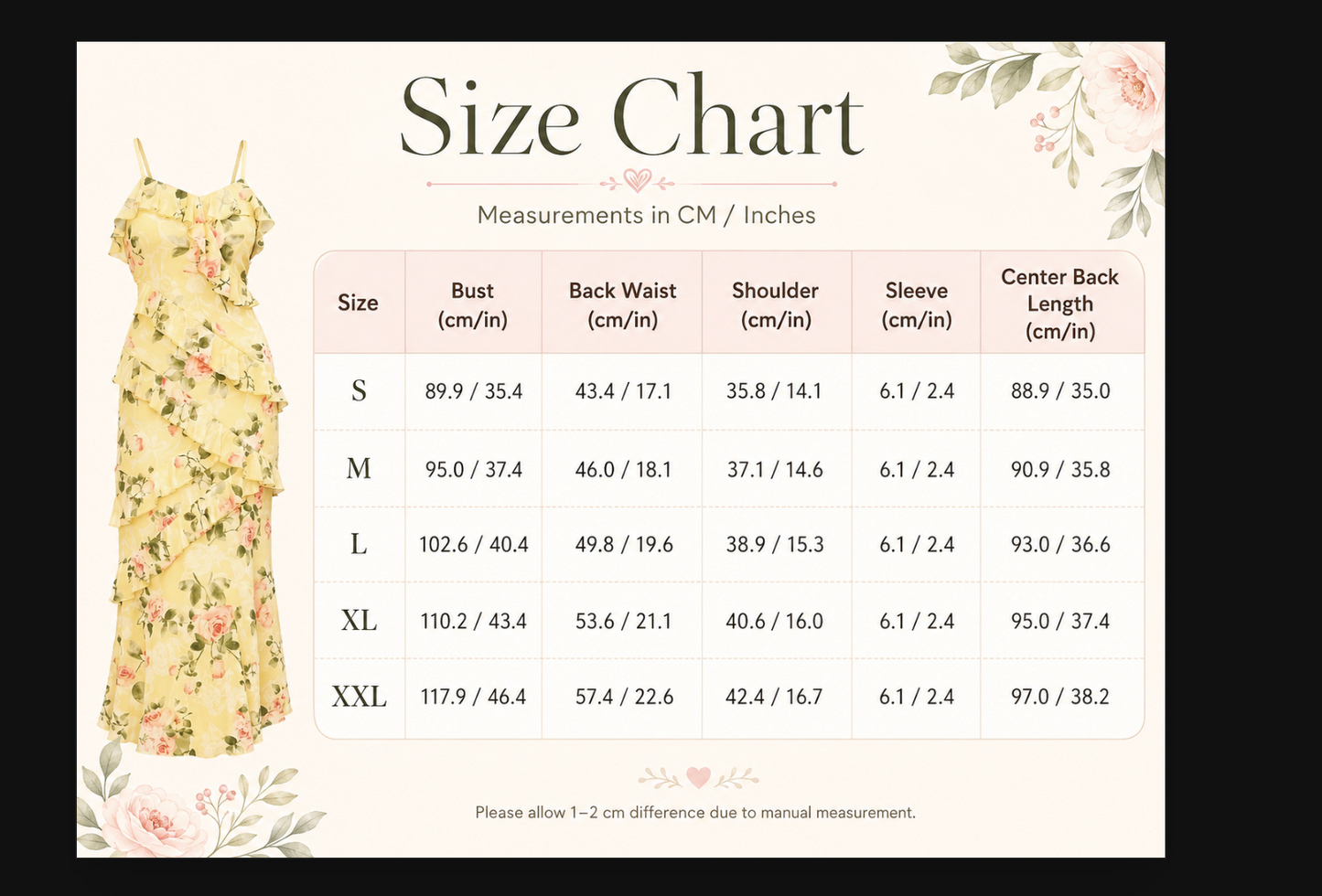Yellow Floral Maxi Dress With Cascading Ruffle Tiers