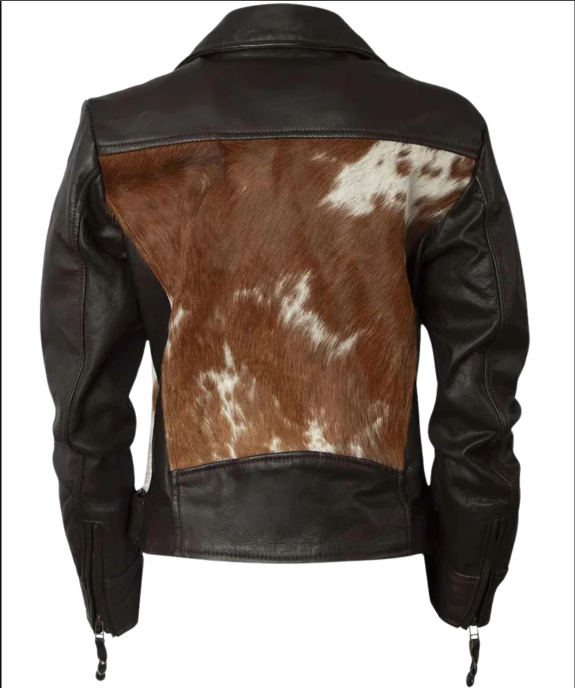 Women's Cow Skin Jacket Hair On Hide Coat