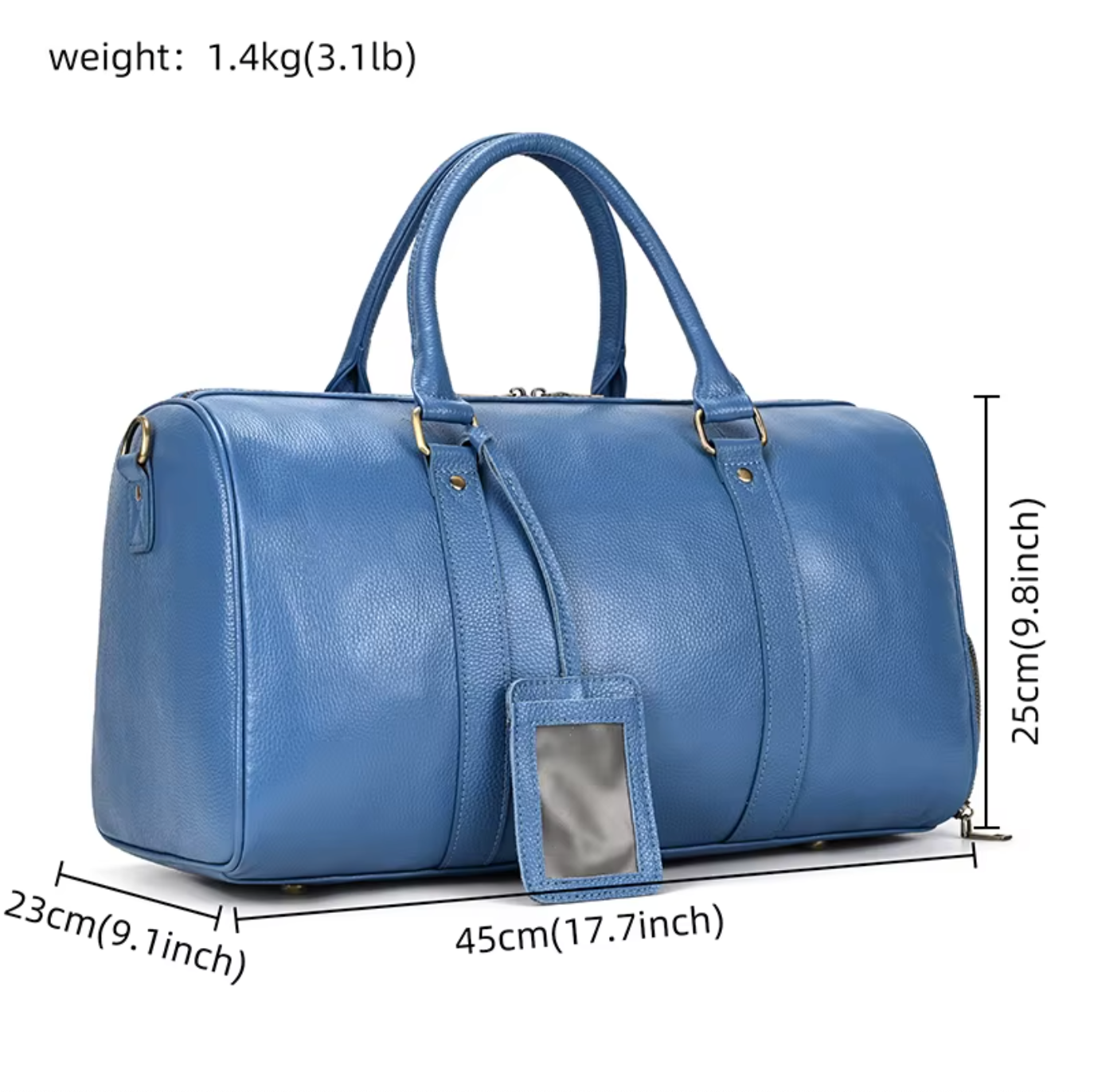 Purple Leather Duffle Bags Weekender Luggage