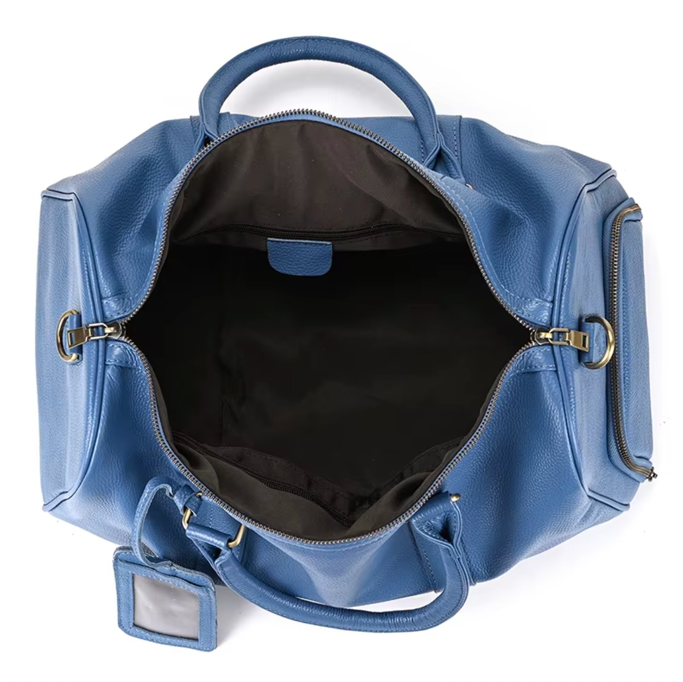 Purple Leather Duffle Bags Weekender Luggage