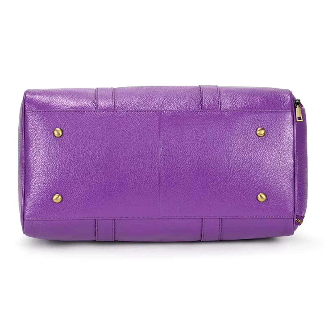 Purple Leather Duffle Bags Weekender Luggage