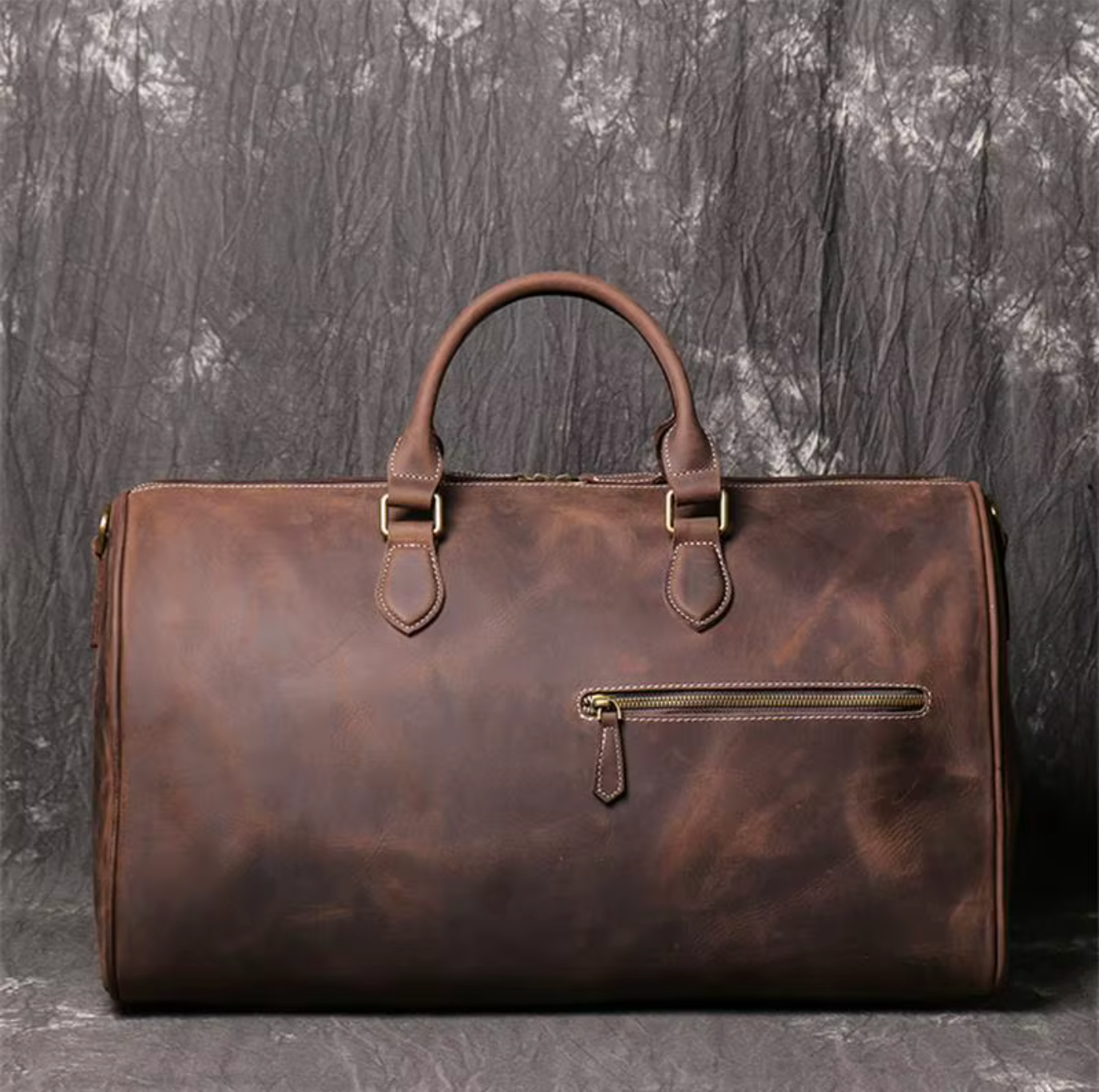 Leather Travel Business Duffle Bag