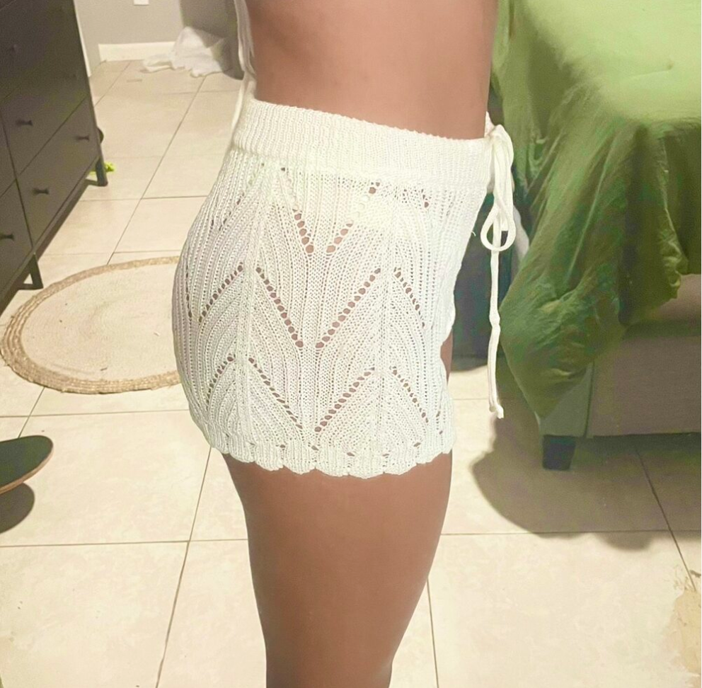 Women Crochet Knit Beach Summer Shorts