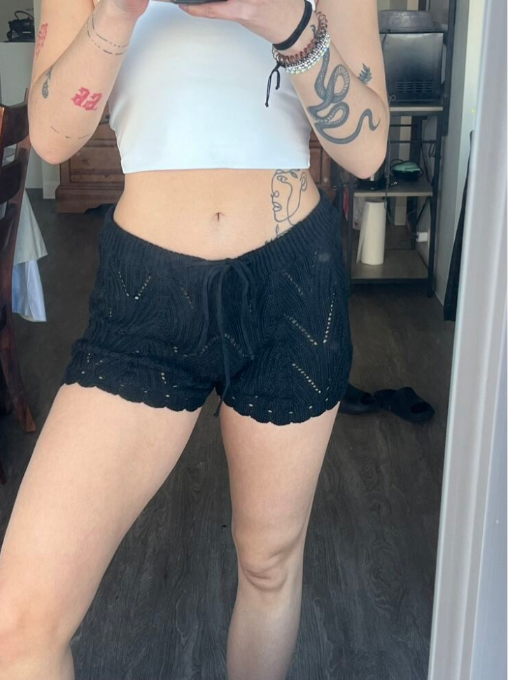 Women Crochet Knit Beach Summer Shorts