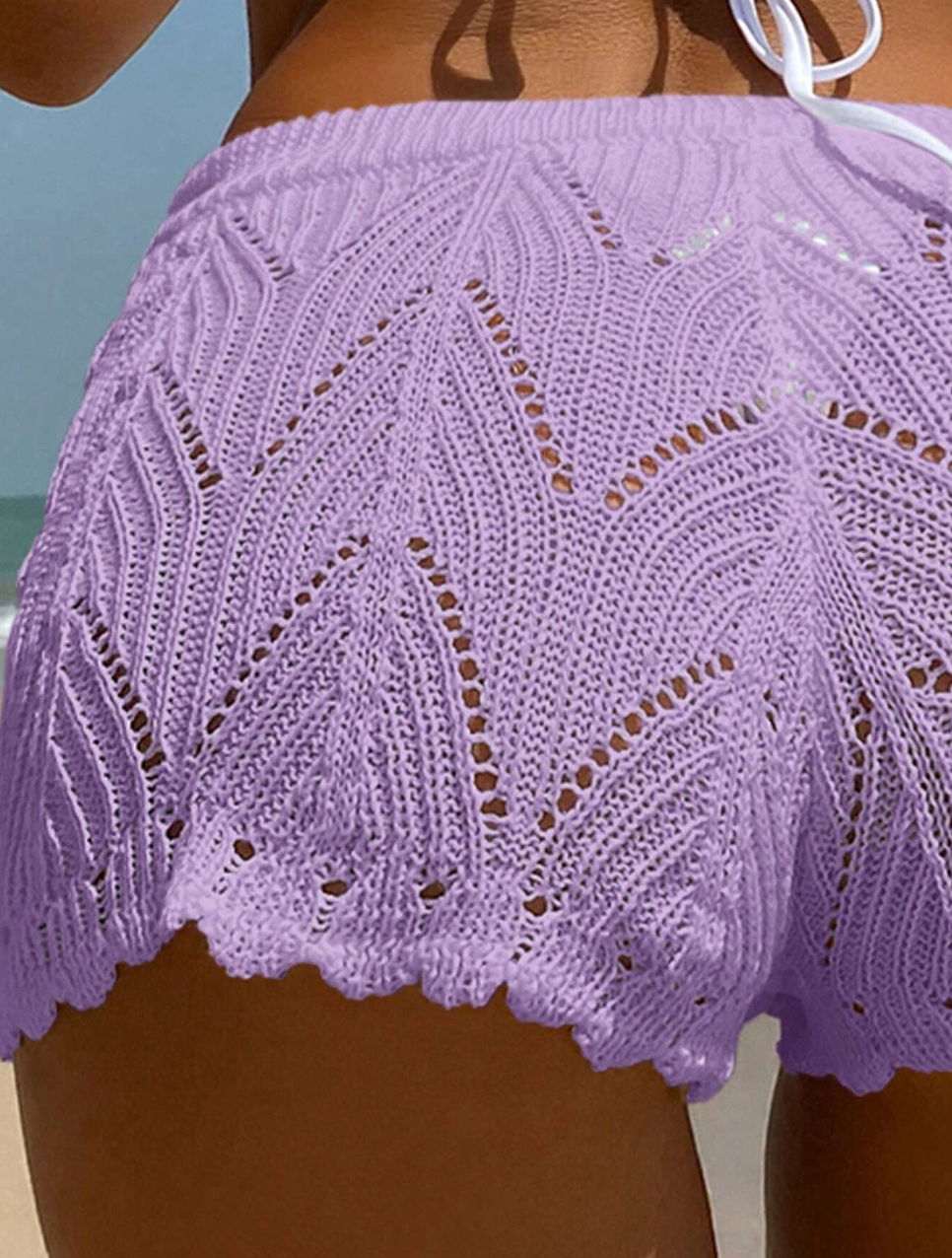 crochet shorts women beach summer