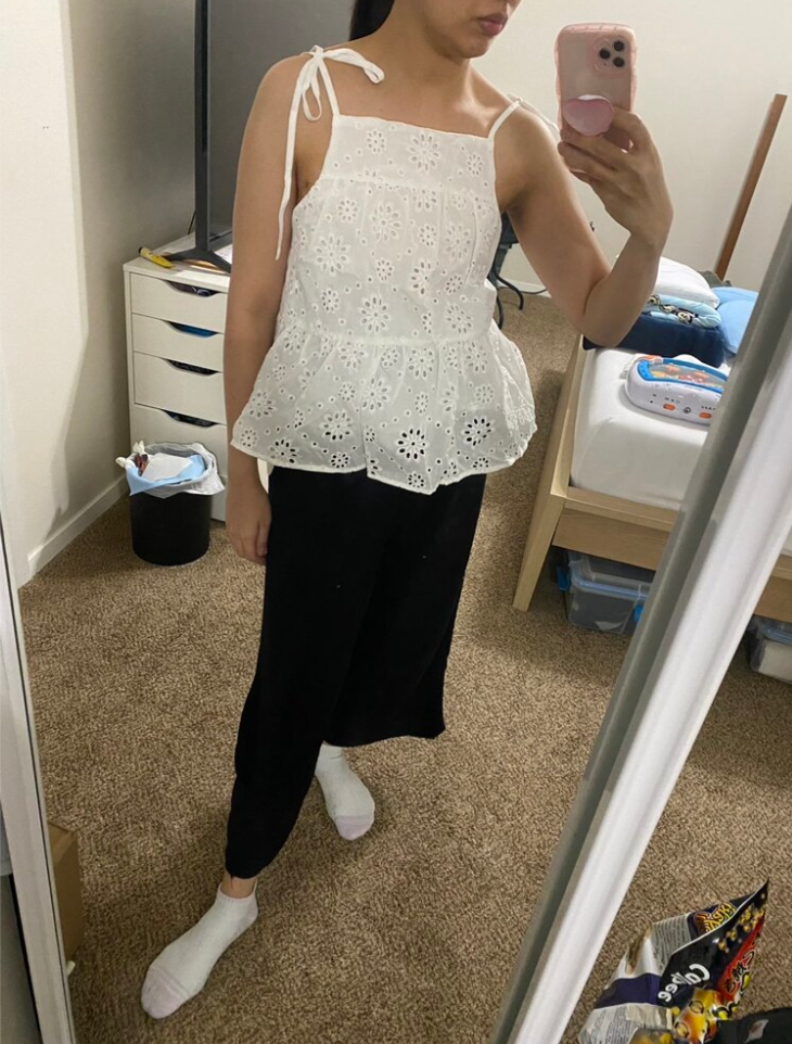 Ruffle Hem Cami Top