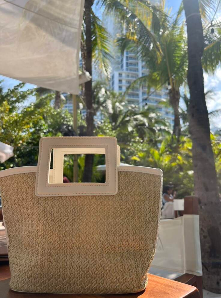 straw small handbag beach vacation