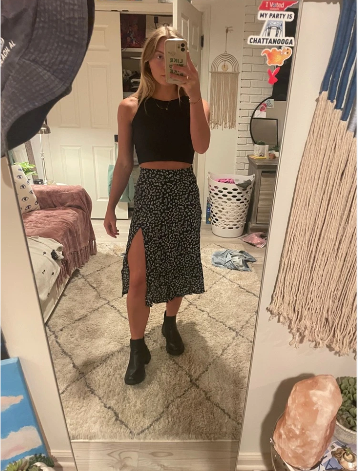 Split Thigh Skirt Vacation Beach Outfits
