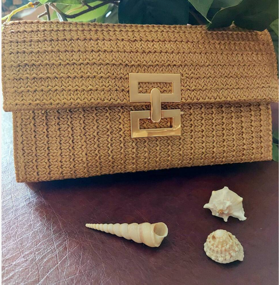 straw clutch for women