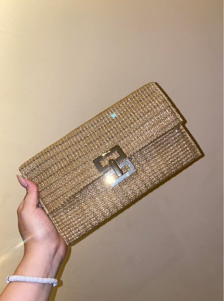 straw clutch for women