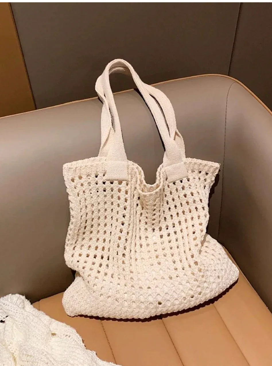 large crochet shopper bag