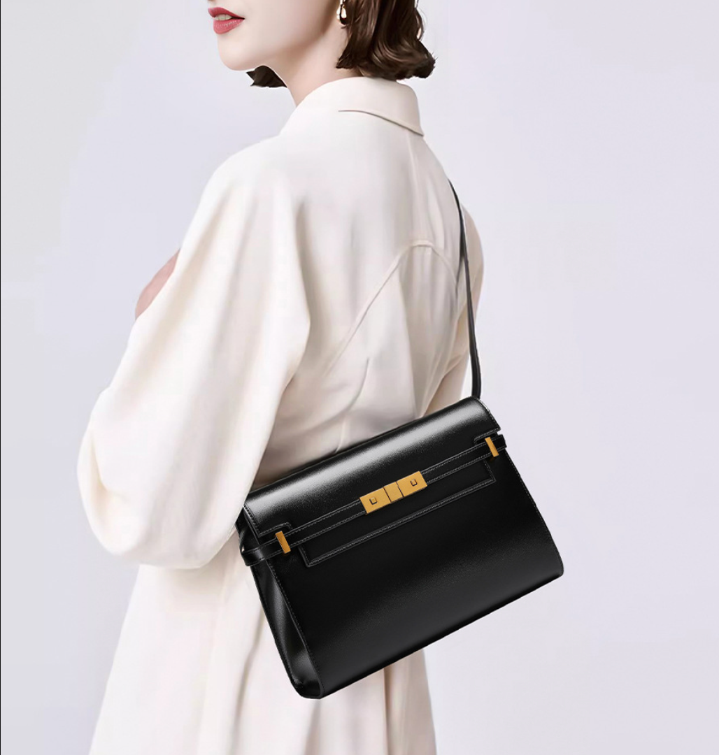 leather underarm baguette bag