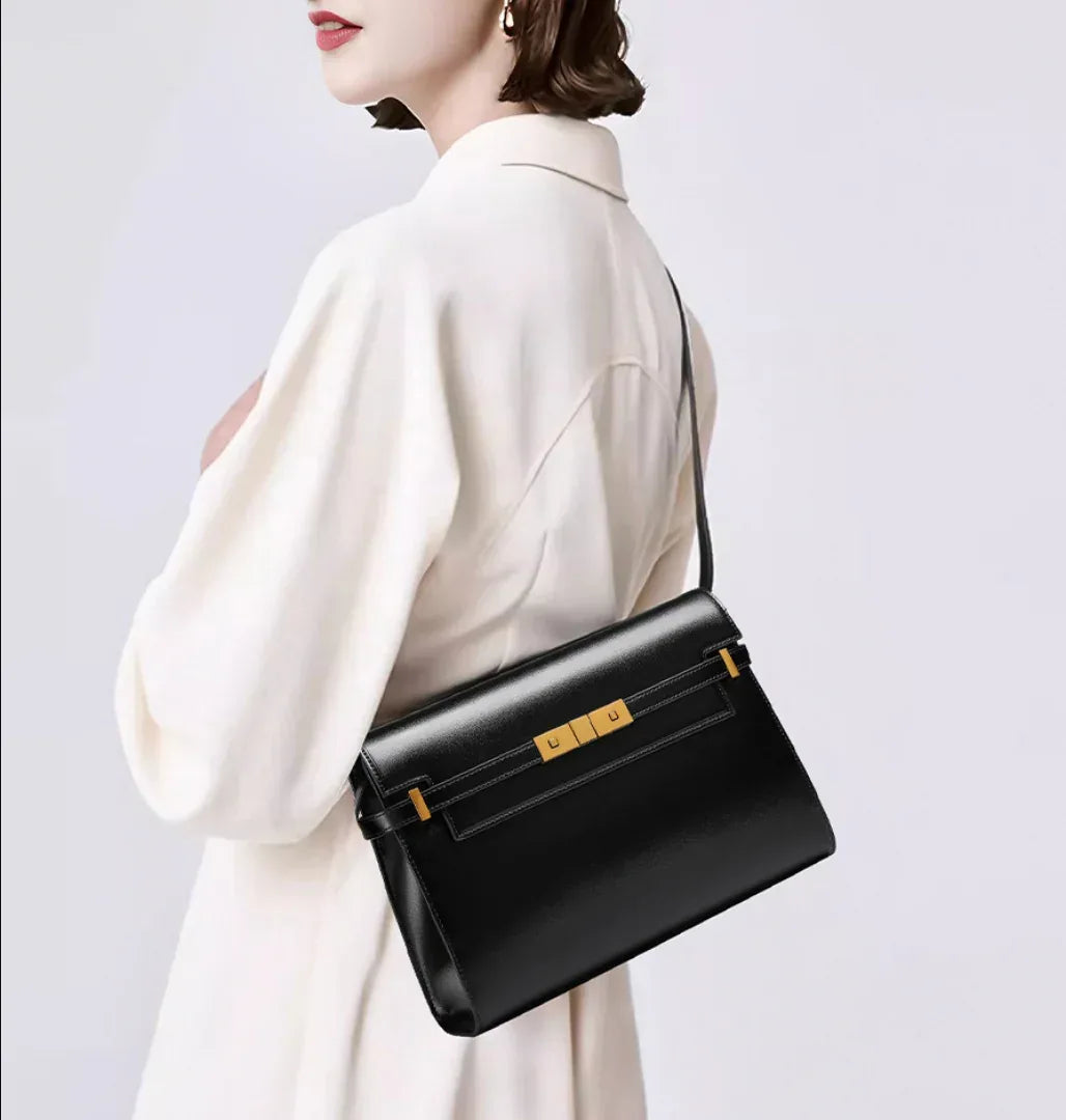 leather underarm baguette bag