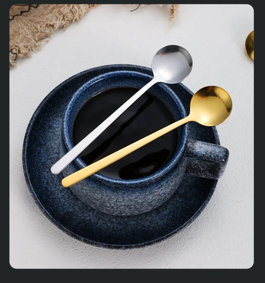 Stainless Steel Round Spoon Coffee Stirring