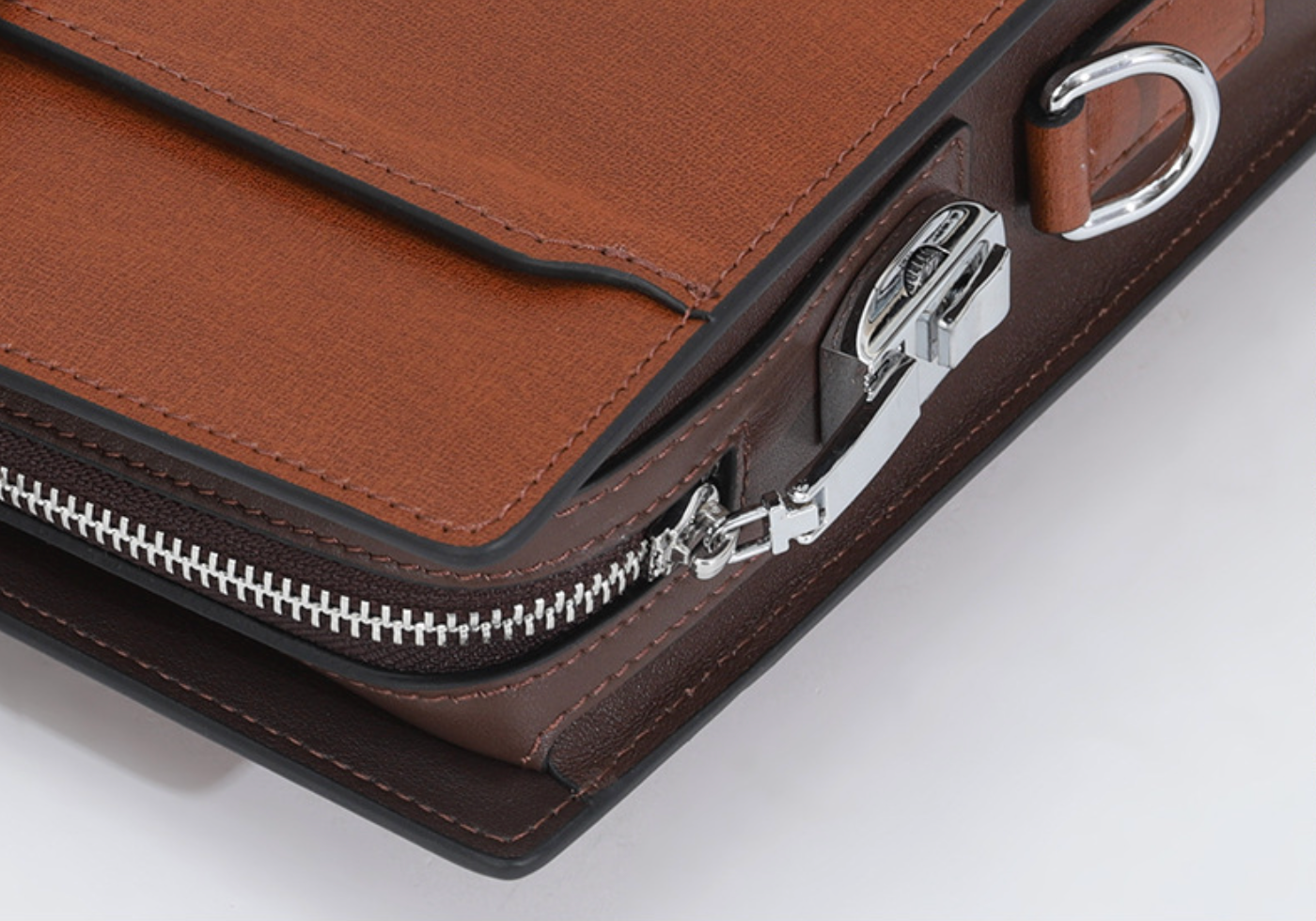 genuine leather briefcase business bag
