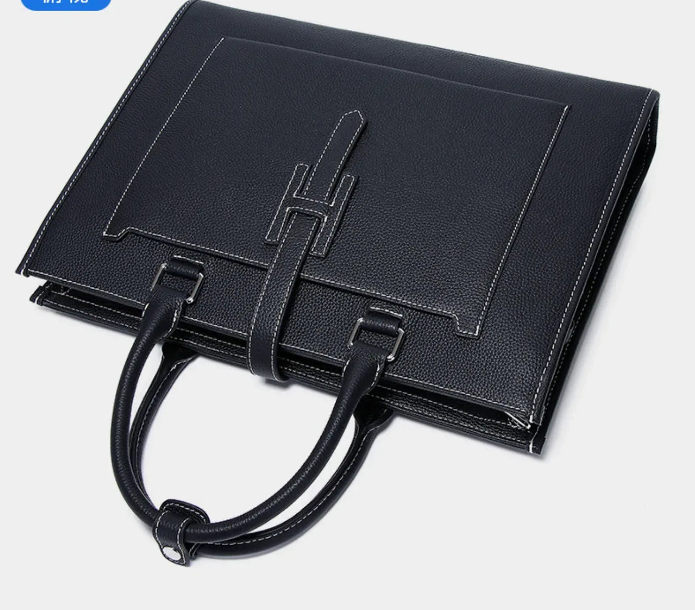 leather office business laptop bag