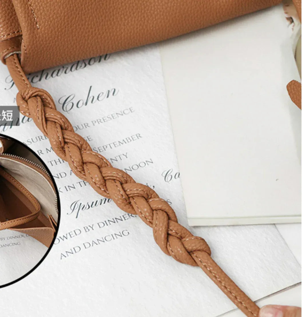 women genuine leather shoulder cross body bag