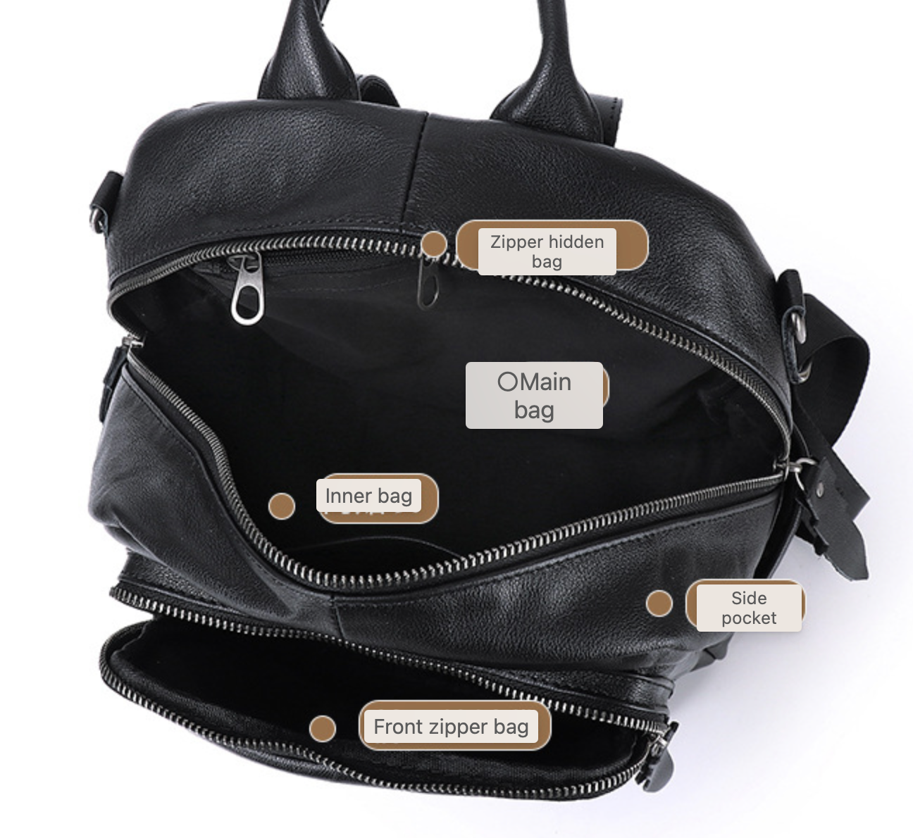 designer leather backpacks for women