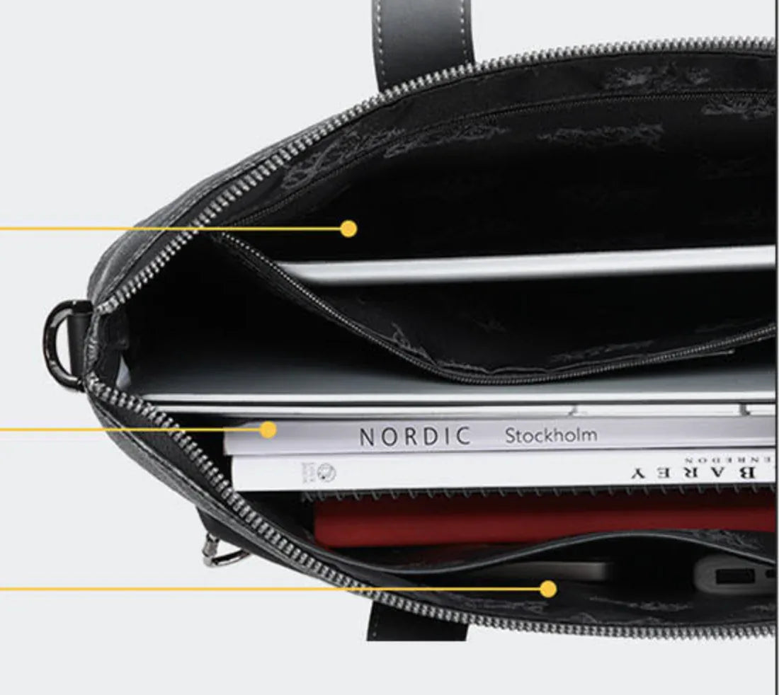 Leather Business Briefcase Messenger Bag