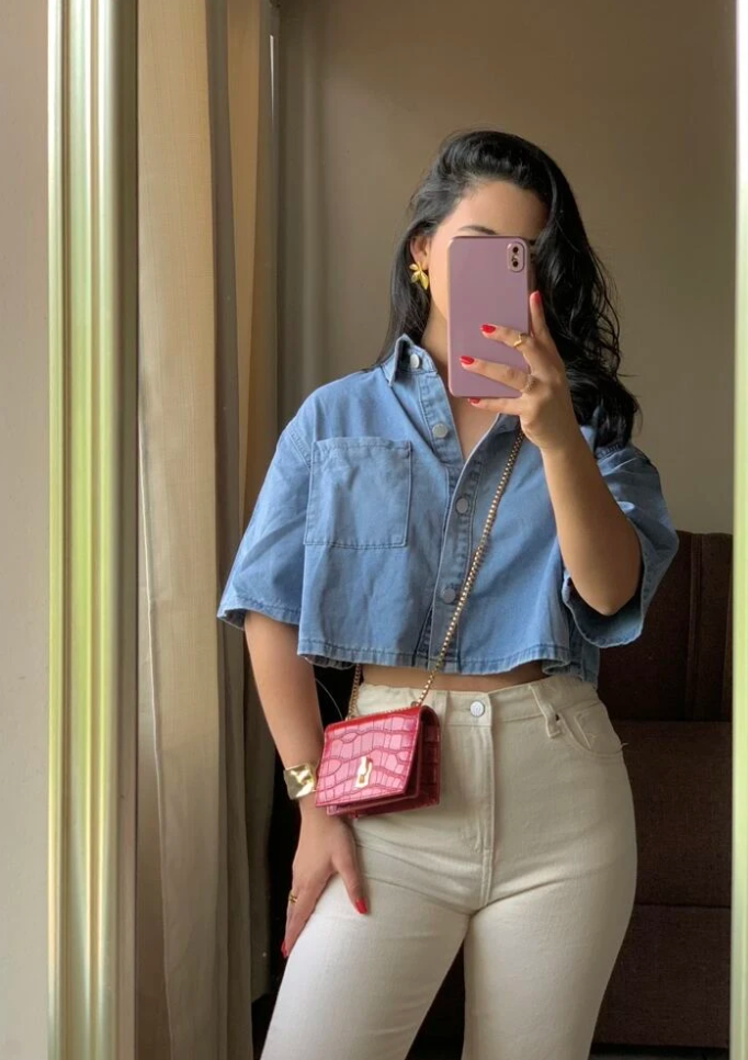 Cropped Jean Jacket for Women