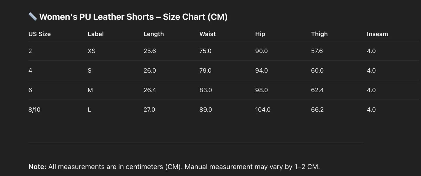 Women's High Waisted Brown Faux Leather Shorts