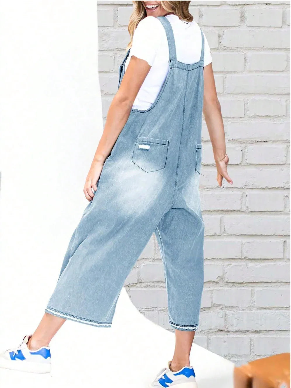 Women's Loose Fit Denim Overall Dress