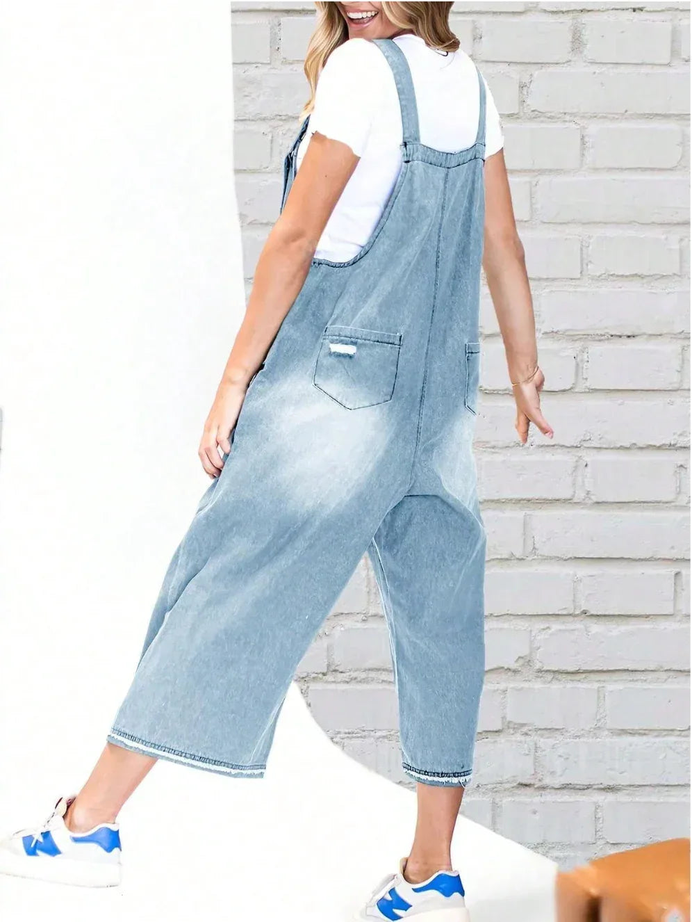 Women's Loose Fit Denim Overall Dress
