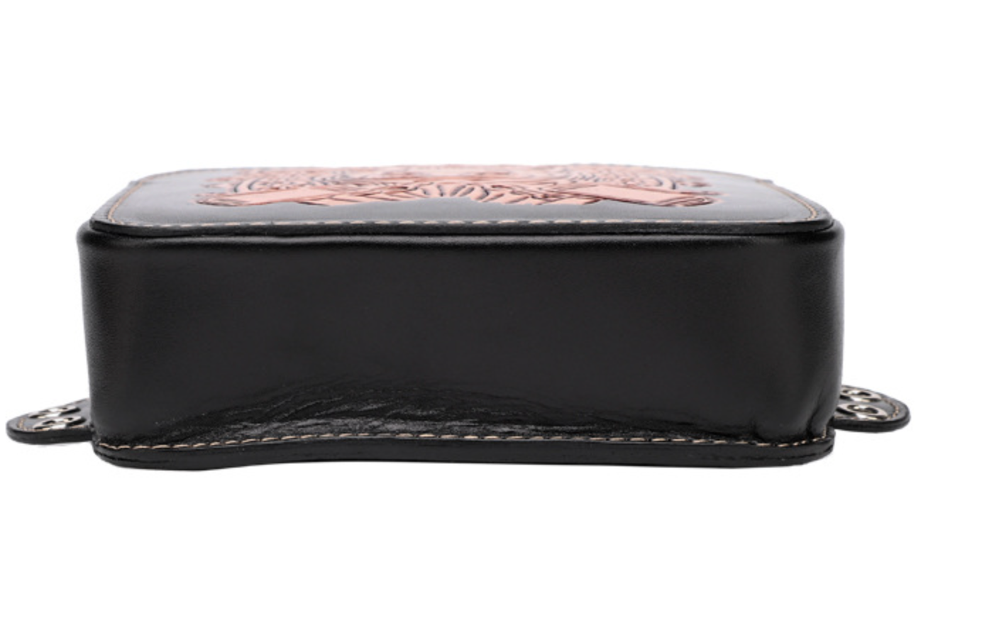 Hand Carved Leather Chest Bag for Men