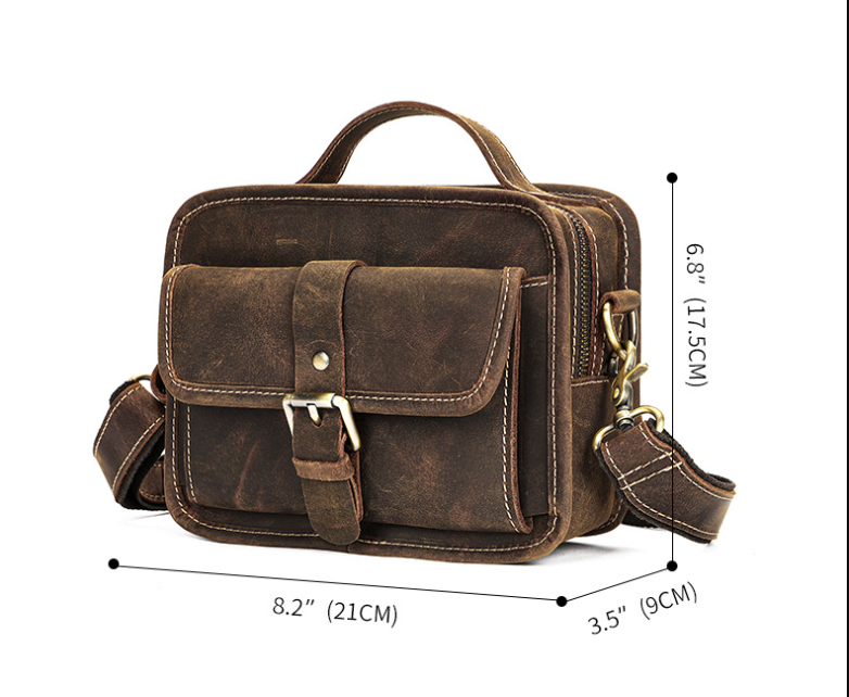Men’s Genuine Leather Chest Crossbody Bag