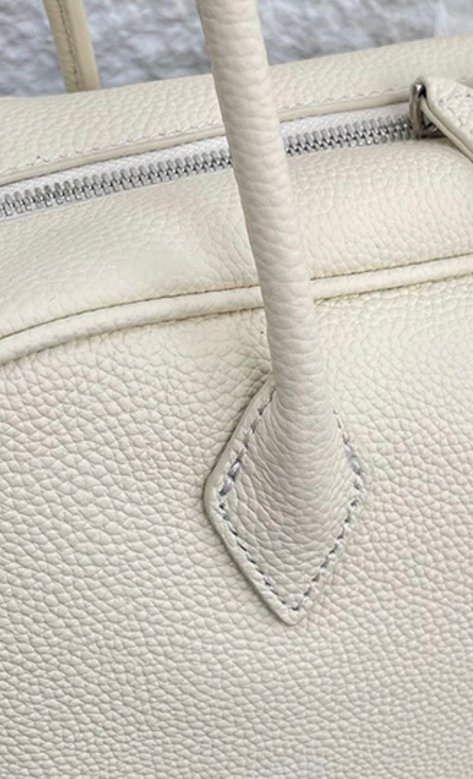 Genuine Leather Shoulder Bag for Women with Zipper Closure